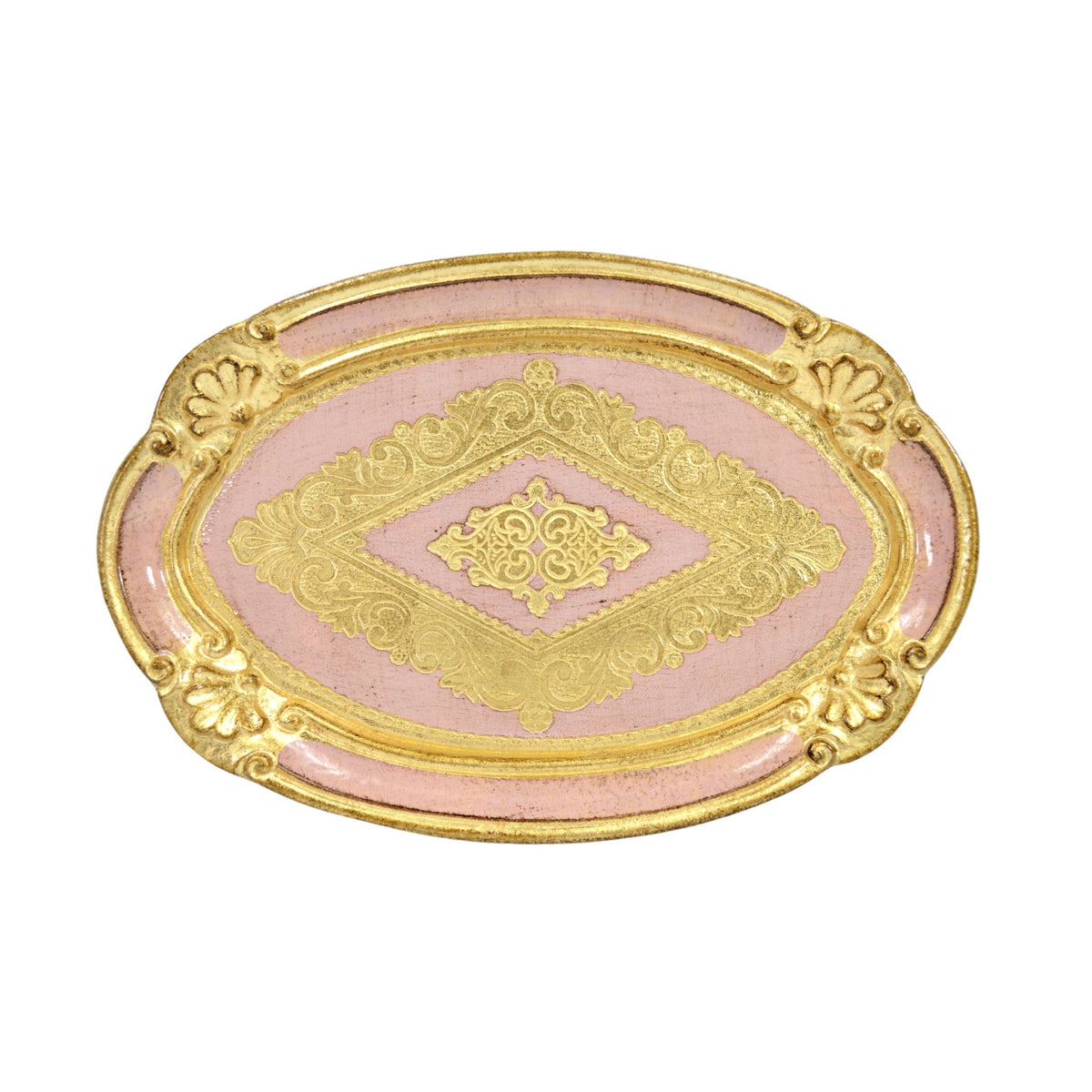 Florentine Carved Wood Oval Mini Tray, Made in Italy - My Italian Decor