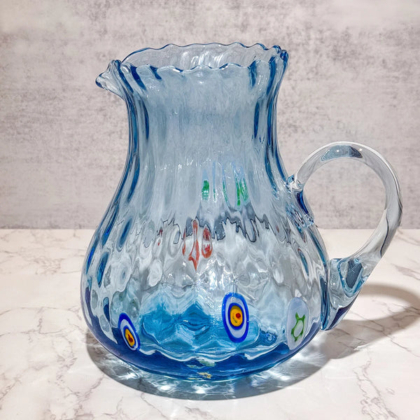 Serena Light Blue Glass Pitcher