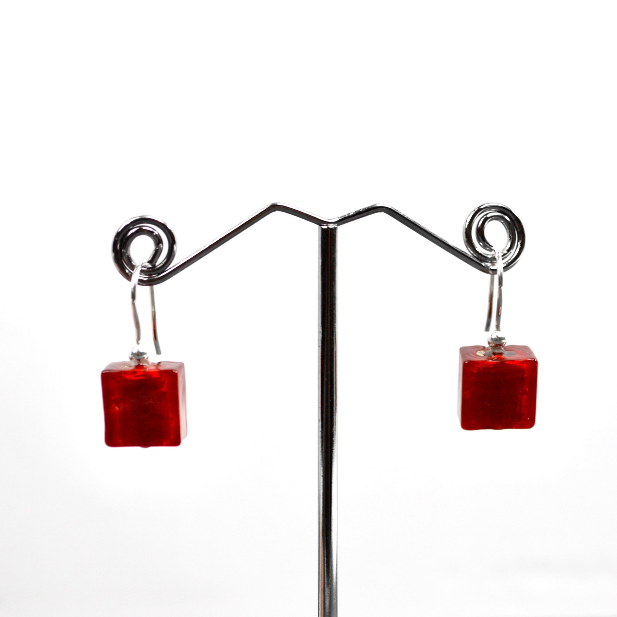 Evelina Pendant Necklace & Earrings Set, Red, Handmade In Italy - My Italian Decor