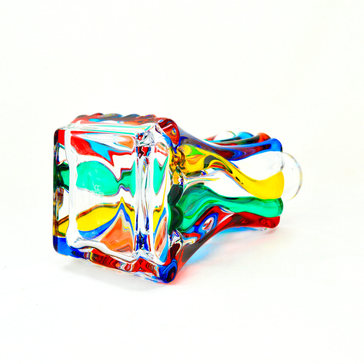 Jazz Square Decanter, Hand-Painted Italian Crystal - My Italian Decor