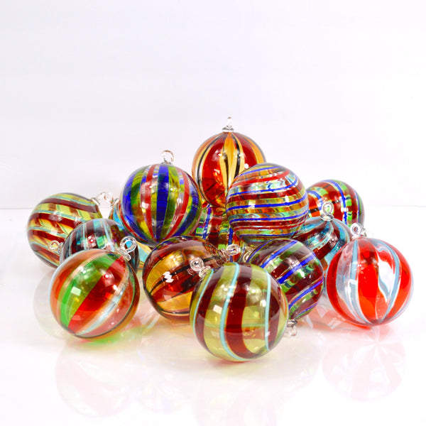 Large glass shop christmas bulbs