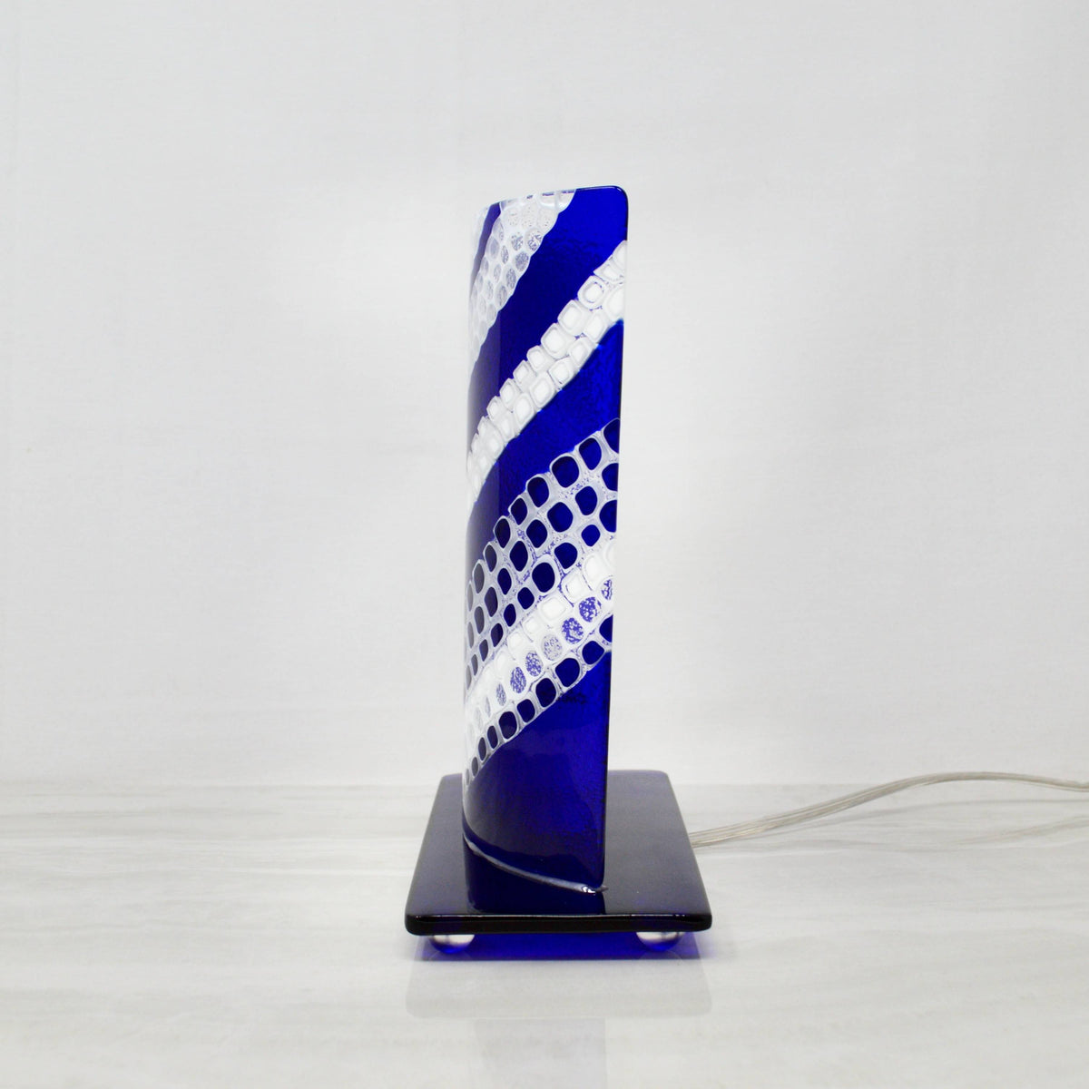 Murano Glass Lamp - Millefiori Mosaics, Cobalt Blue, Made In Italy - My Italian Decor