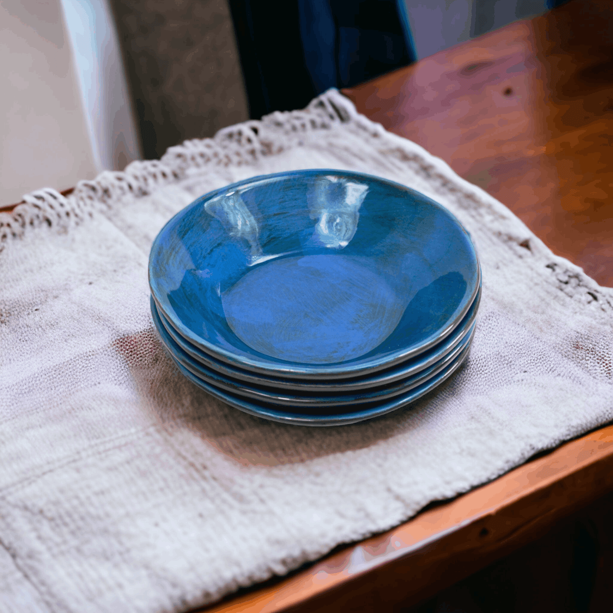Tuscan Ceramic Pasta Bowl, Cobalt Blue, Made in Italy - My Italian Decor