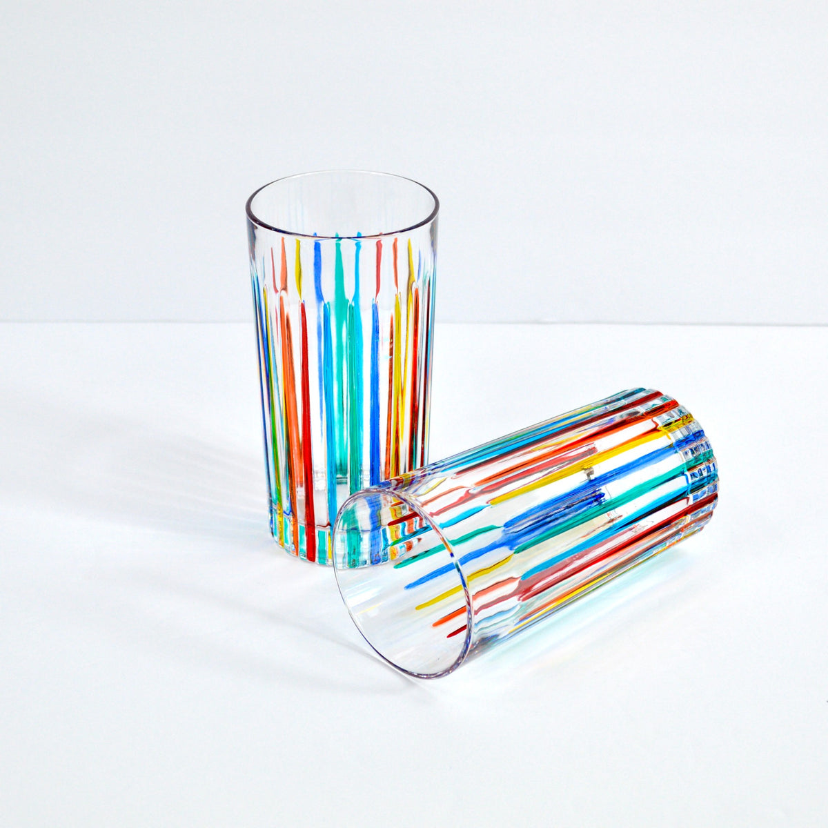 Timeless Tall Drink Glasses, Set of 2, Italian Crystal - My Italian Decor
