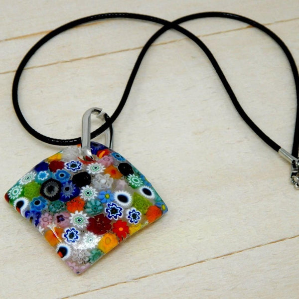 Collier Vintage En Verre De Murano - Double Rang - Bijou Artisanal Italien - Occasion