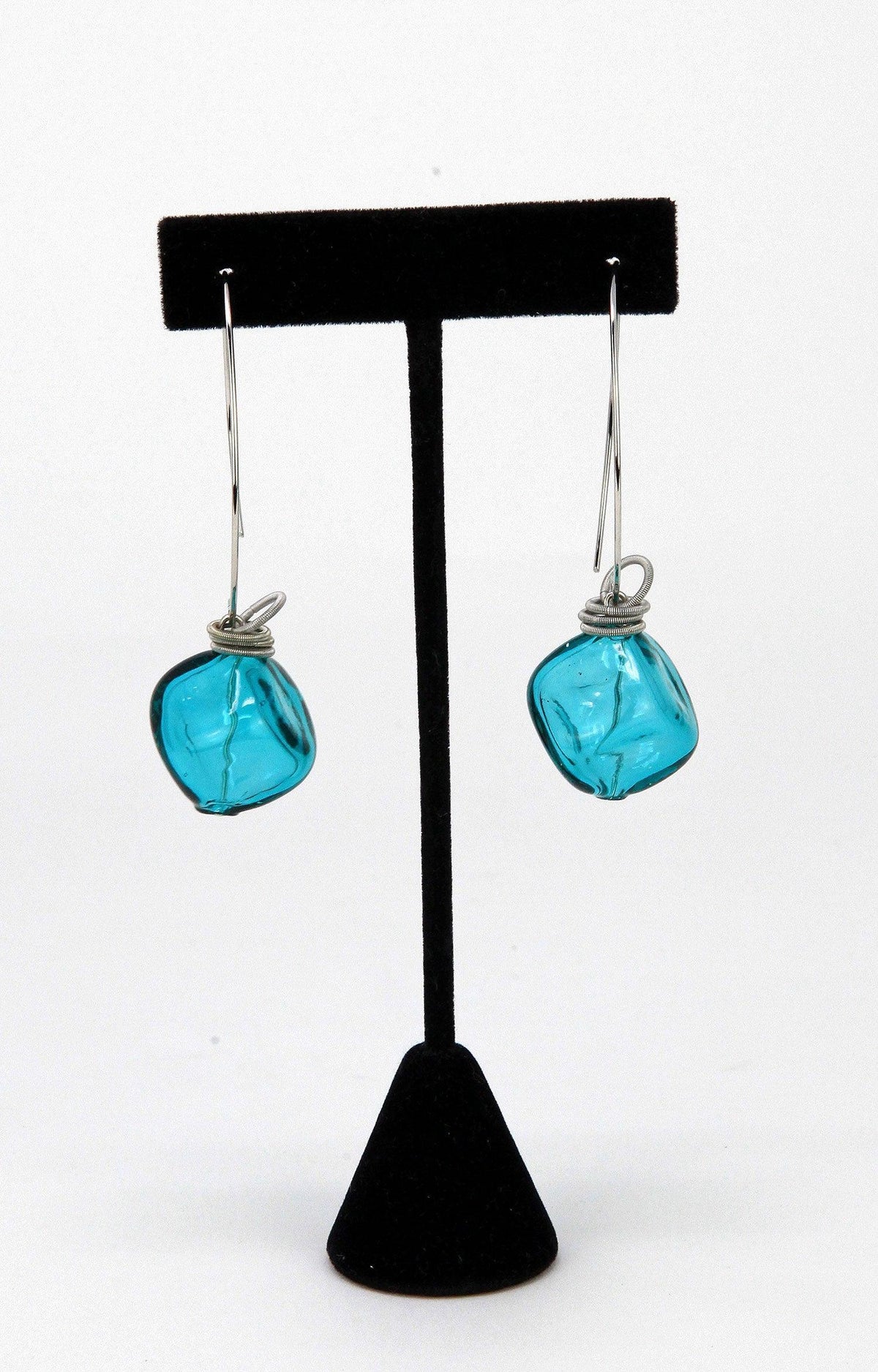 Boop Earrings, Murano Glass Bead and Hoop - MyItalianDecor