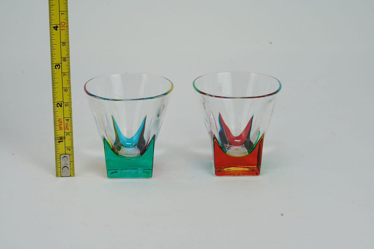 Fusion Shot Glasses, Set of 6, Hand Painted Crystal, Made in Italy - MyItalianDecor