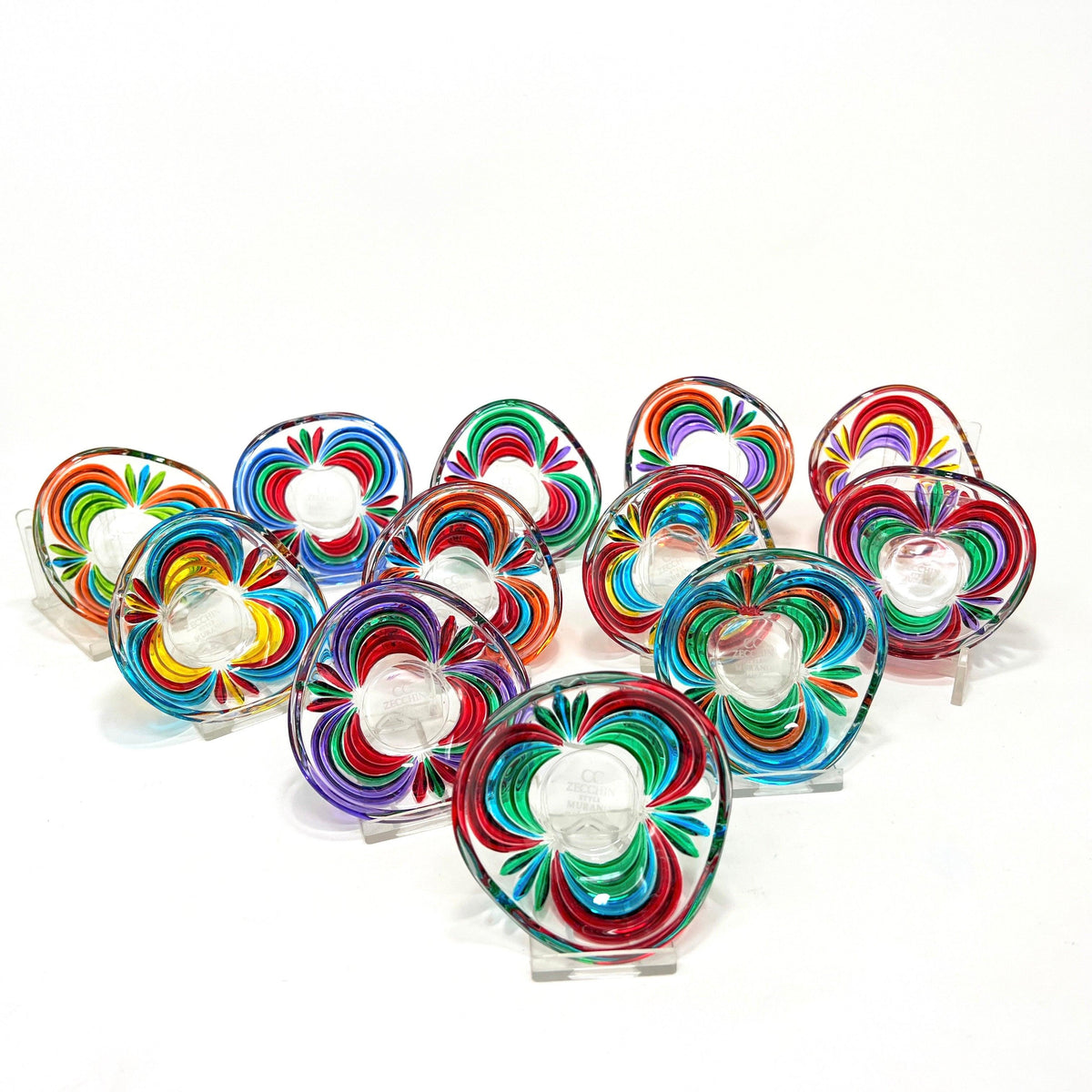 Rainbow Colored Glass Dishes, Assorted Colors, Hand-painted &amp; made in Italy at MyItalianDecor