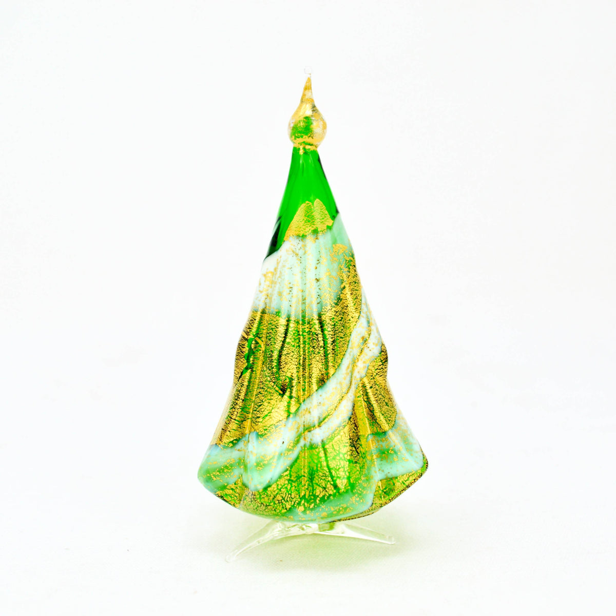Murano Blown Glass Vento Christmas Tree,  Handmade, 24k Gold - My Italian Decor