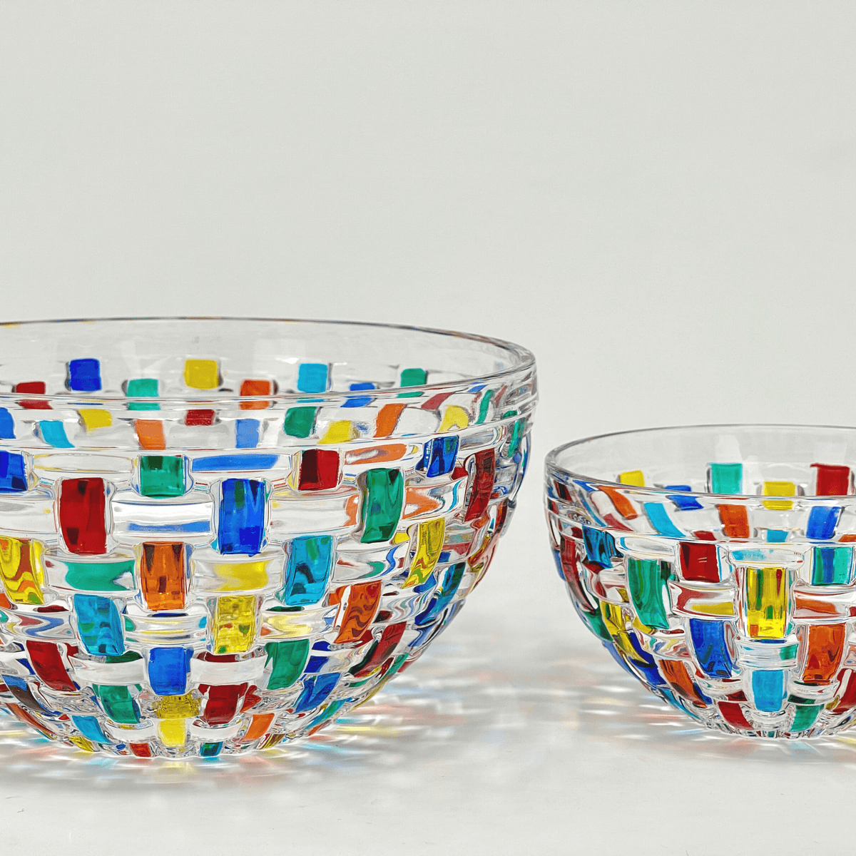 Bossanova Salsa Bowl, Hand Painted Italian Glass at MyItalianDecor