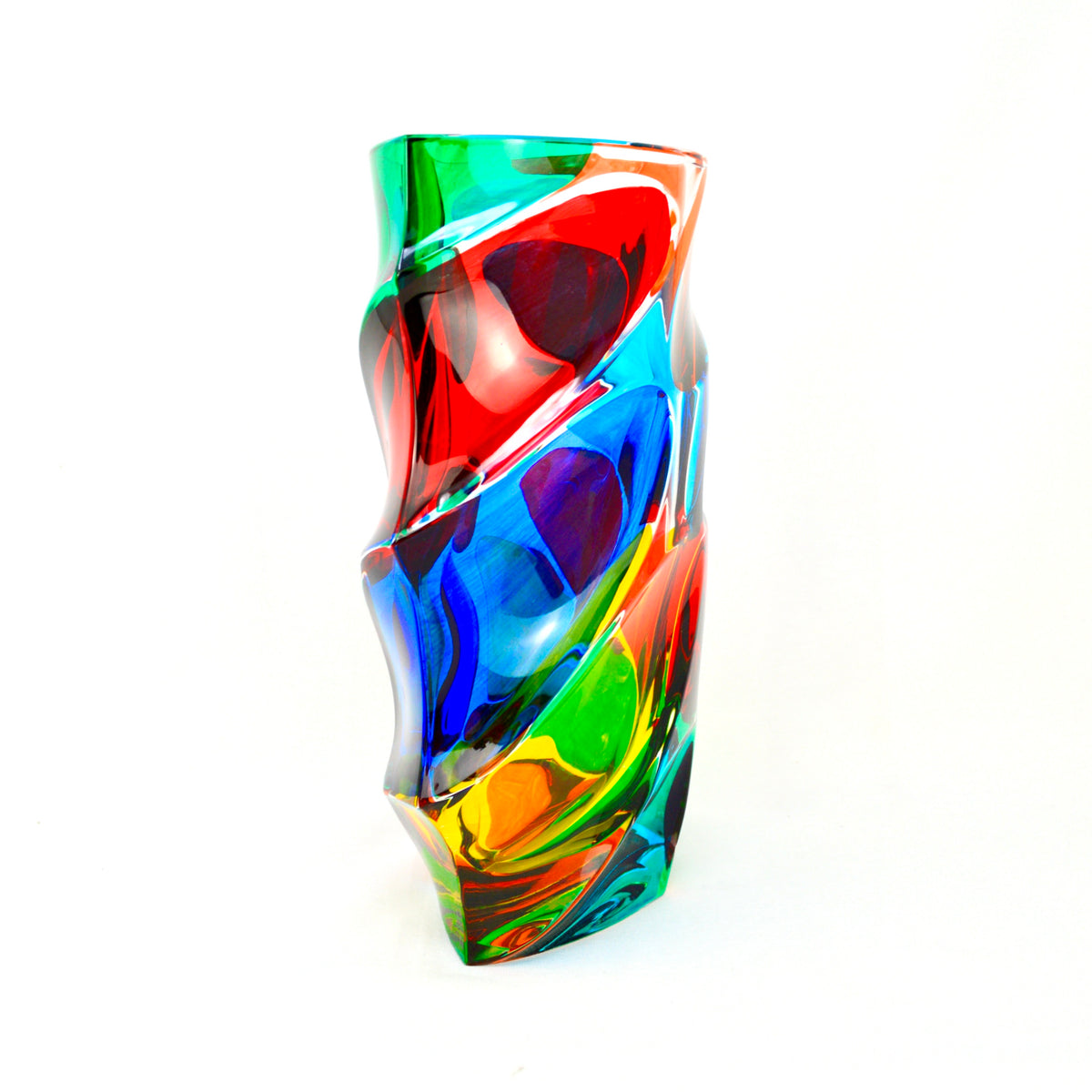 Caly Luxury Vase, Hand Painted Crystal, Made in Italy - My Italian Decor