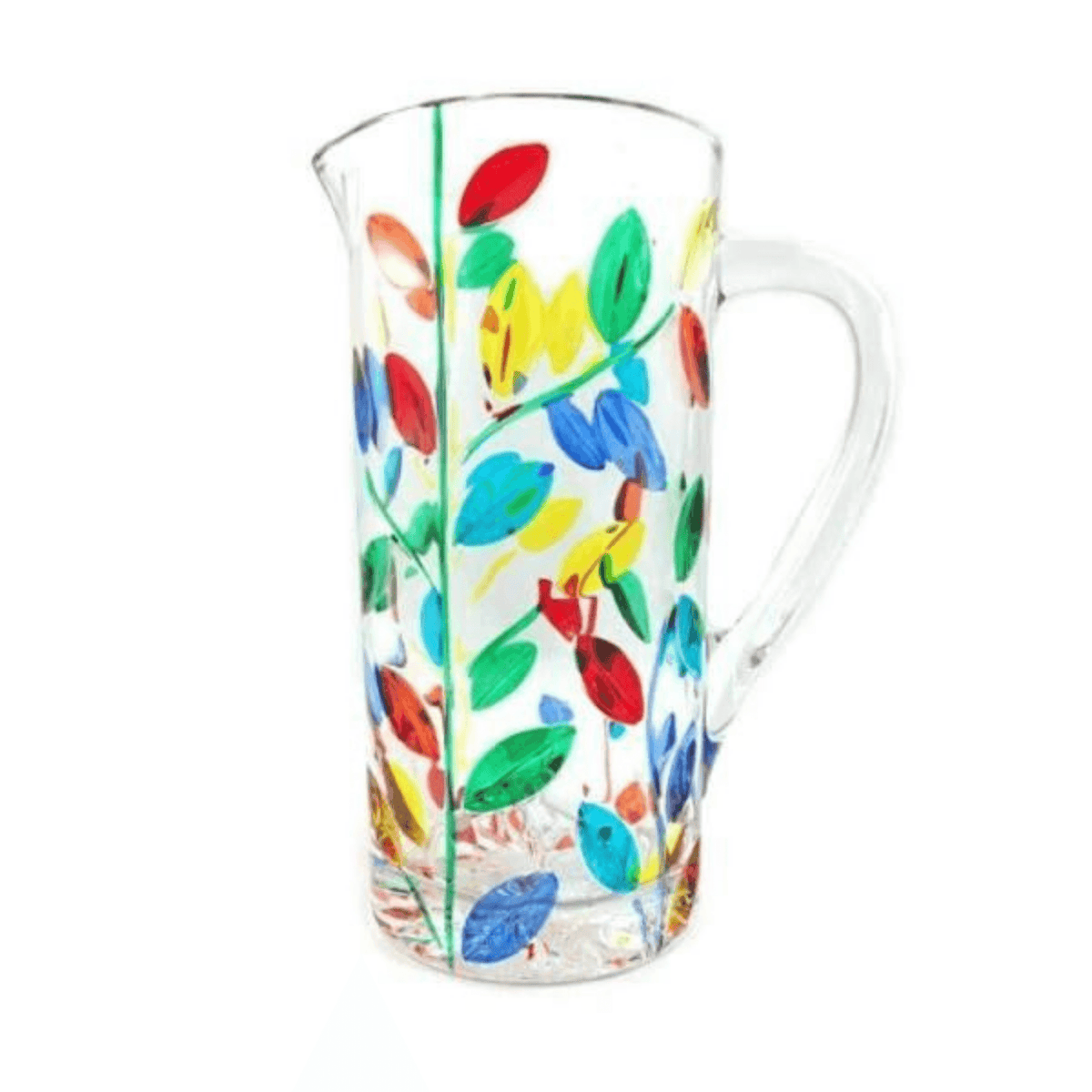 Flowervine Hand-Painted Italian Crystal Drink Pitcher at MyItalianDecor