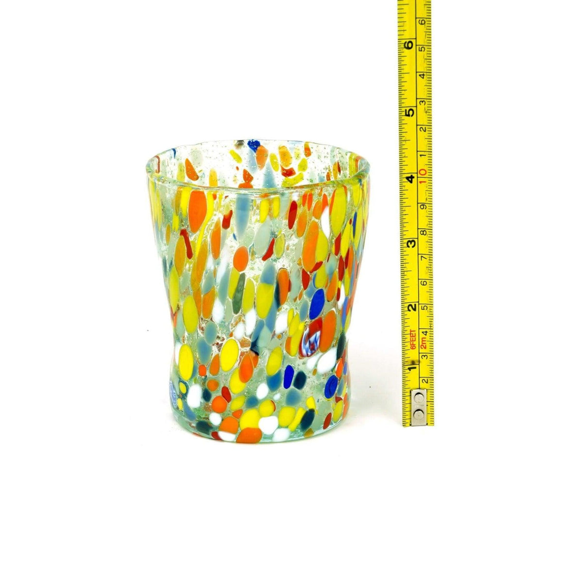 Franco Multi-Colored Glass Drinking Glasses, Set of 6, Made in Murano, Italy - MyItalianDecor