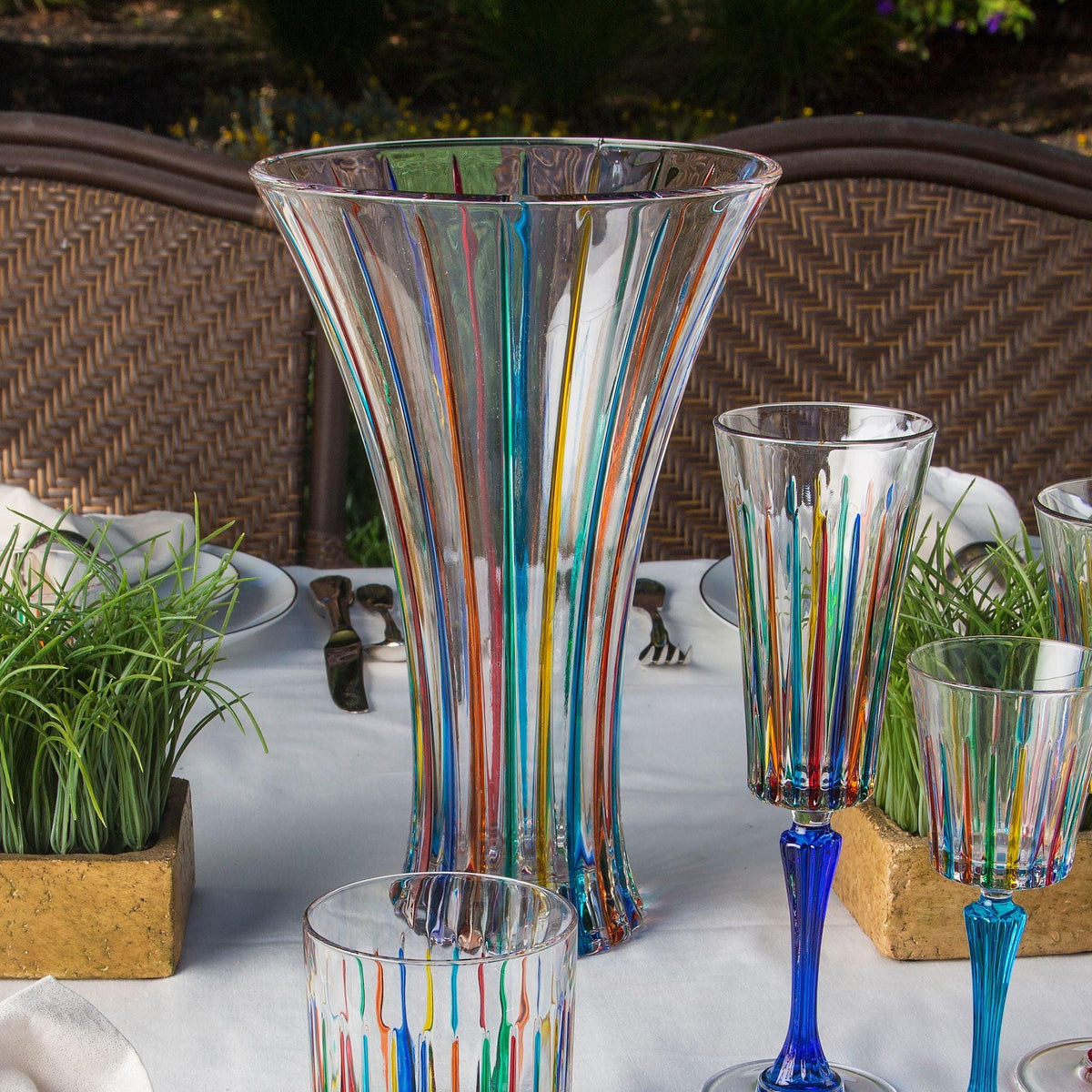Timeless Luxury Vase, Hand Painted Crystal, Made in Italy at MyItalianDecor
