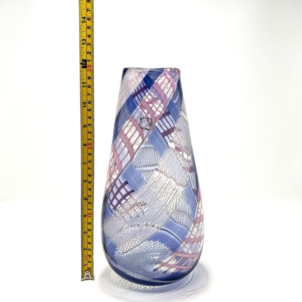 Murano Glass Large Luxury Vase/Vessel, Tall, Lavender &amp; Pink at MyItalianDecor