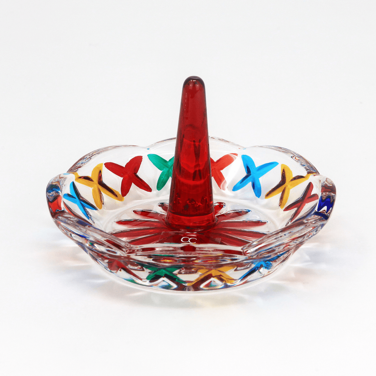 Ring Dish, Hand Painted Italian Crystal, Made in Italy at MyItalianDecor