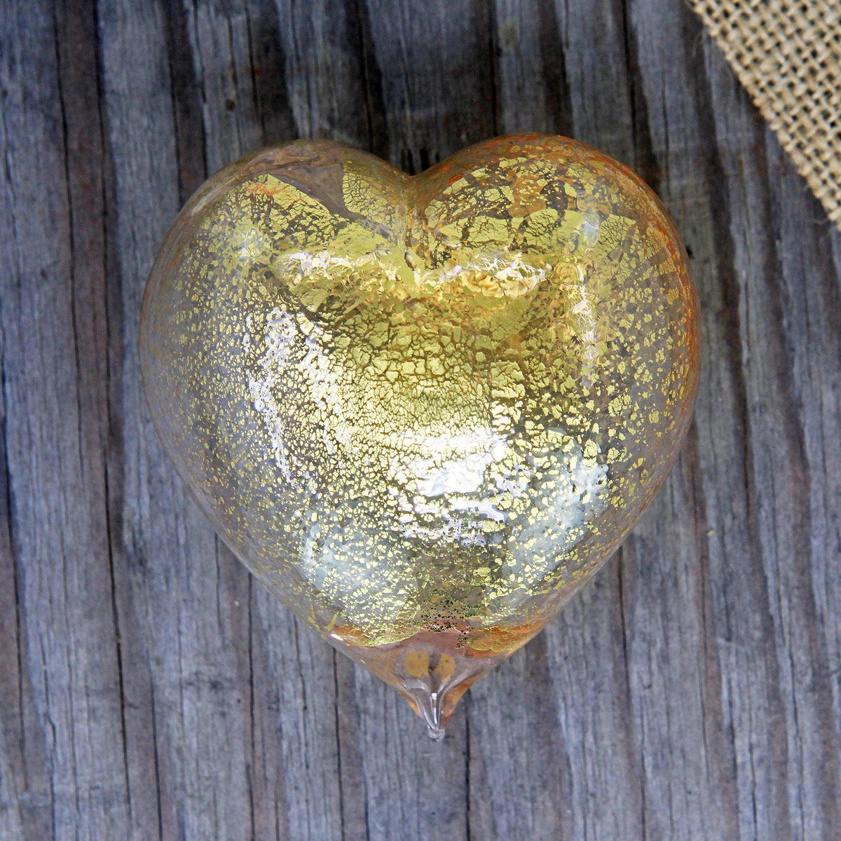 Murano Blown Glass Heart with 18 karat gold, Choice of colors, Made in Italy - MyItalianDecor