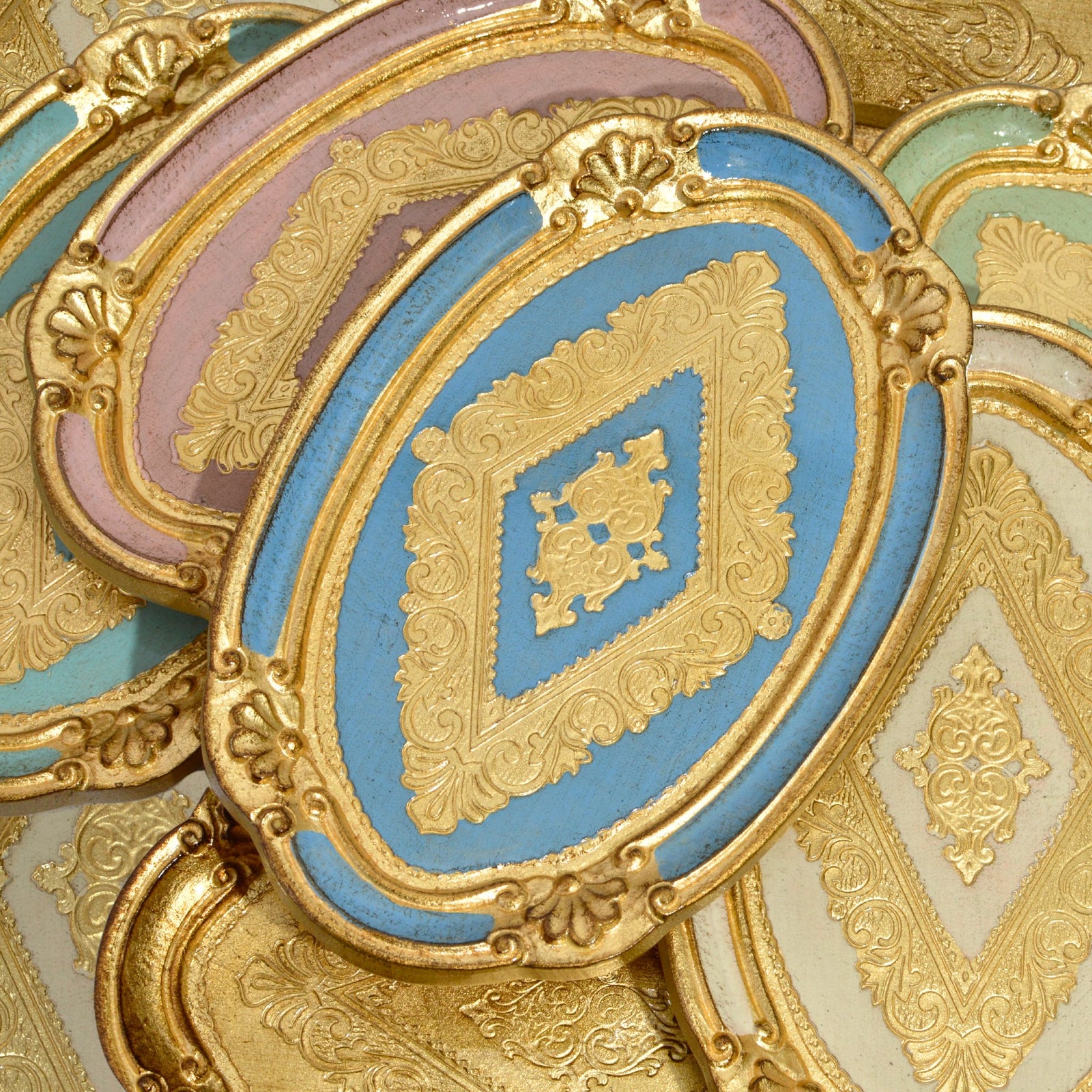 Florentine Carved Wood Oval Mini Tray, Made in Italy - My Italian Decor