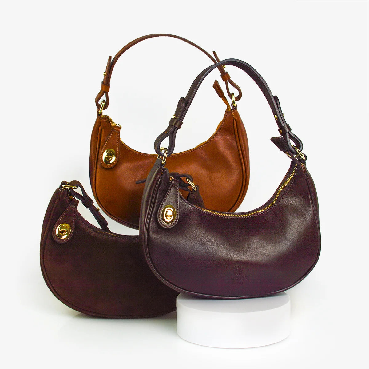 Flavia Italian Leather Small Shoulder Bag, Made in Italy