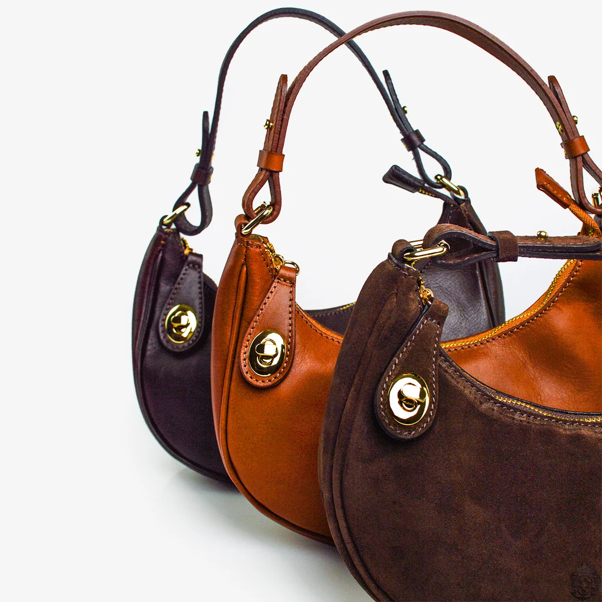 Flavia Italian Leather Small Shoulder Bag, Made in Italy