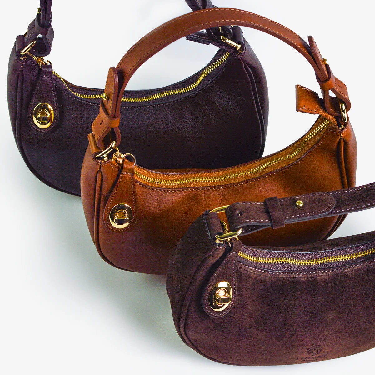 Flavia Italian Leather Small Shoulder Bag, Made in Italy
