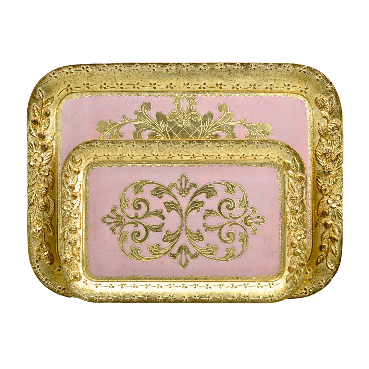 Florentine Wood Rectangle Berry Tray, Med or Large