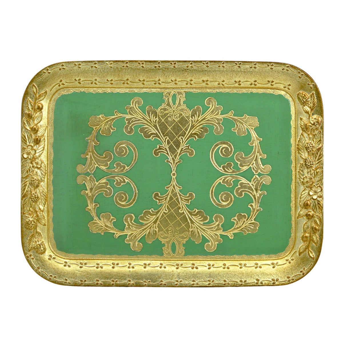 Florentine Wood Rectangle Berry Tray, Med or Large