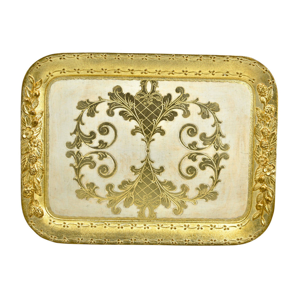 Florentine Wood Rectangle Berry Tray, Med or Large