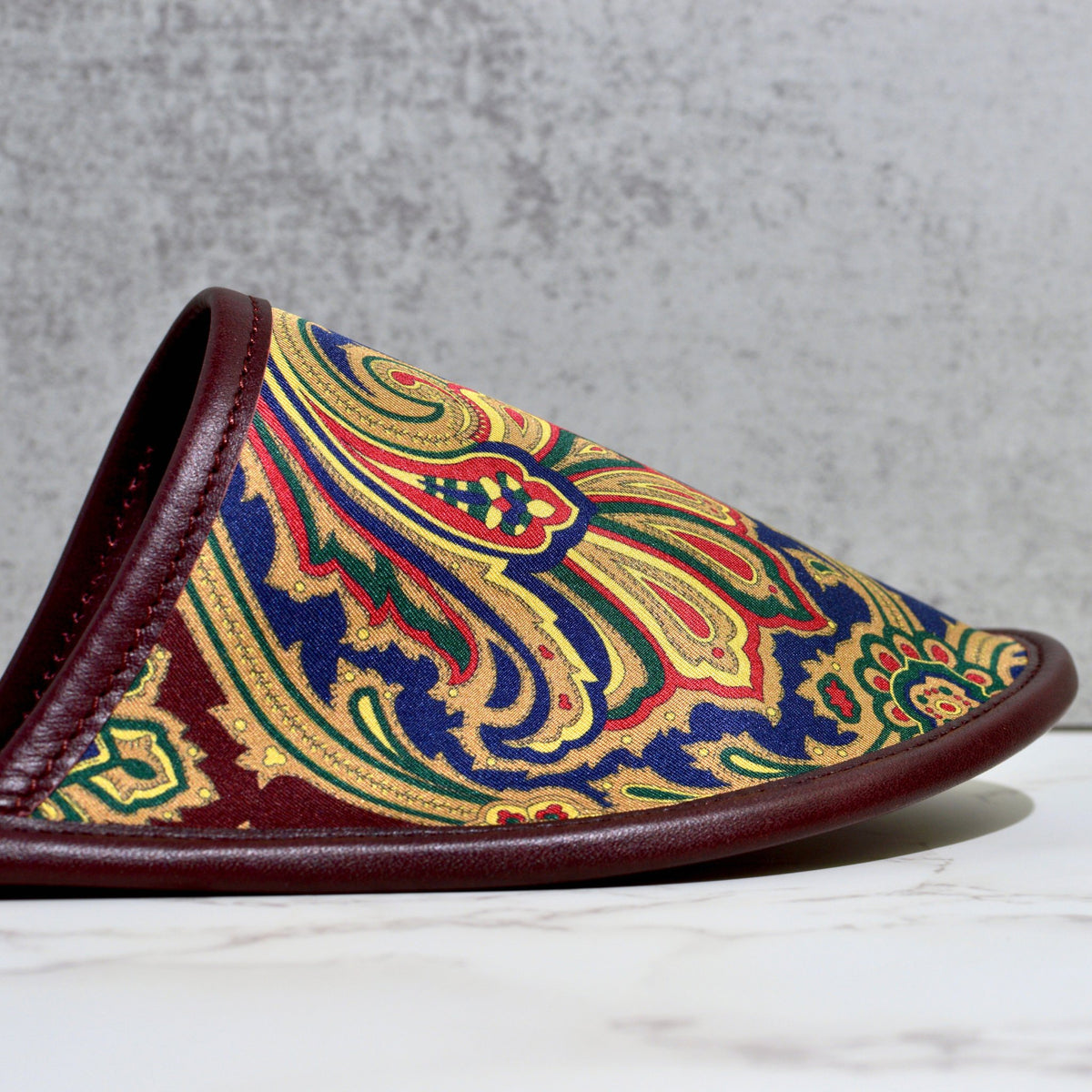 Men&#39;s Luxurious Silk and Leather Slippers, Made in Italy - My Italian Decor