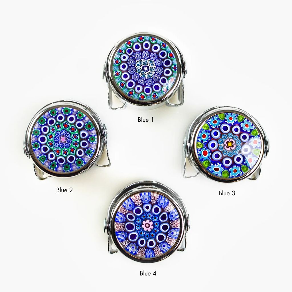 Millefiori Champagne stopper by My Italian Decor, decorative Italian-made bottle stopper with colorful glass design.