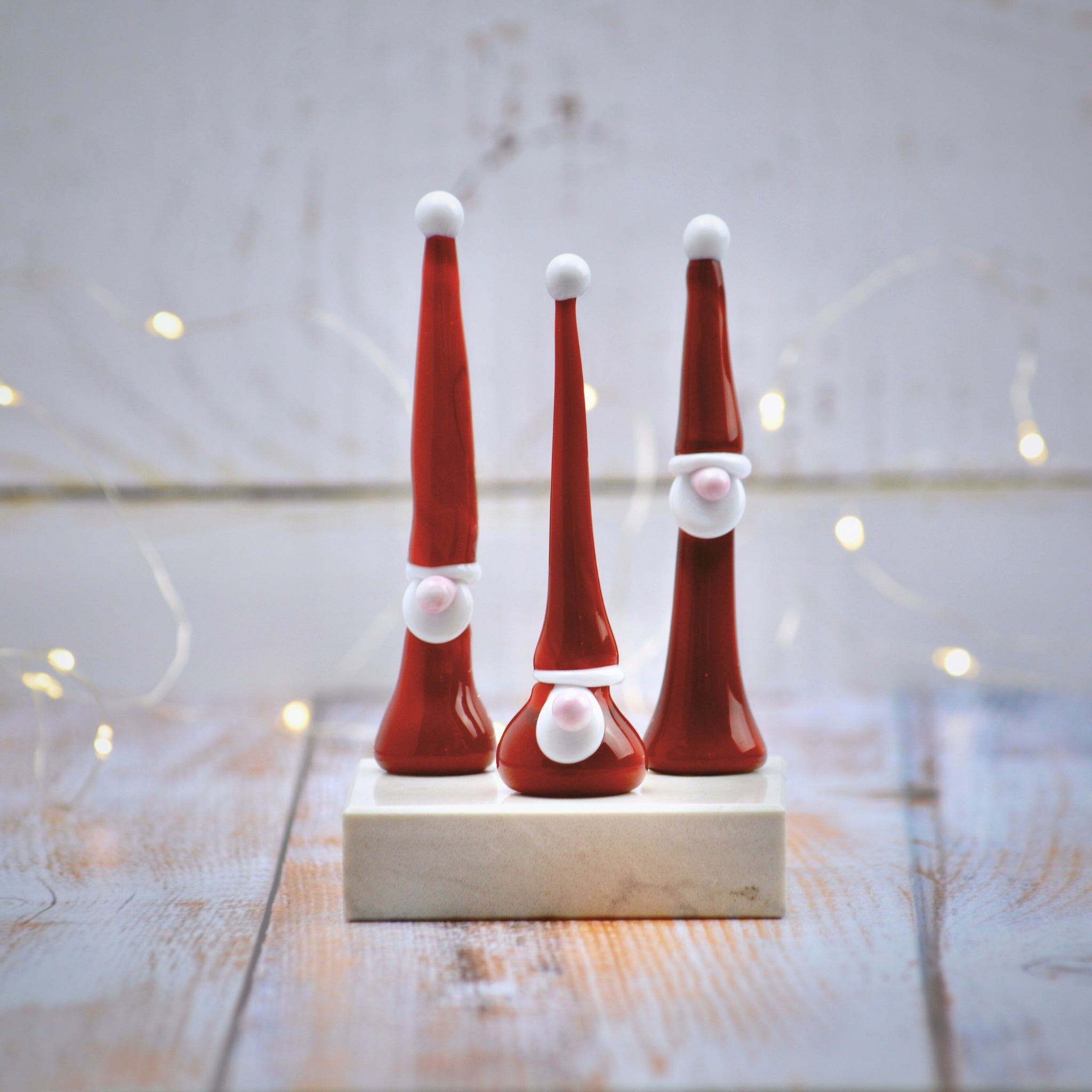 Murano Glass Gnome Santa Figurines - Set of 3 - My Italian Decor