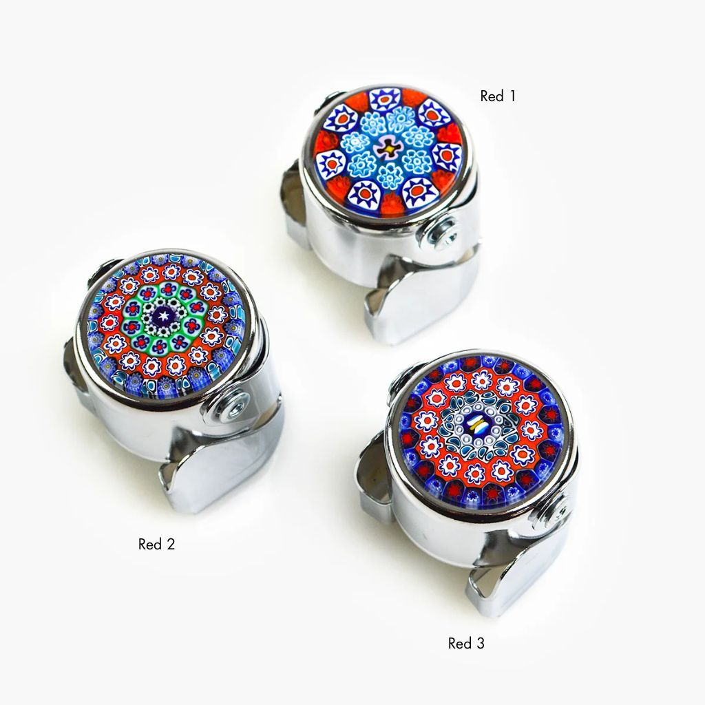 Millefiori Champagne stopper by My Italian Decor, made in Italy, with colorful glass design, fitting a champagne bottle.