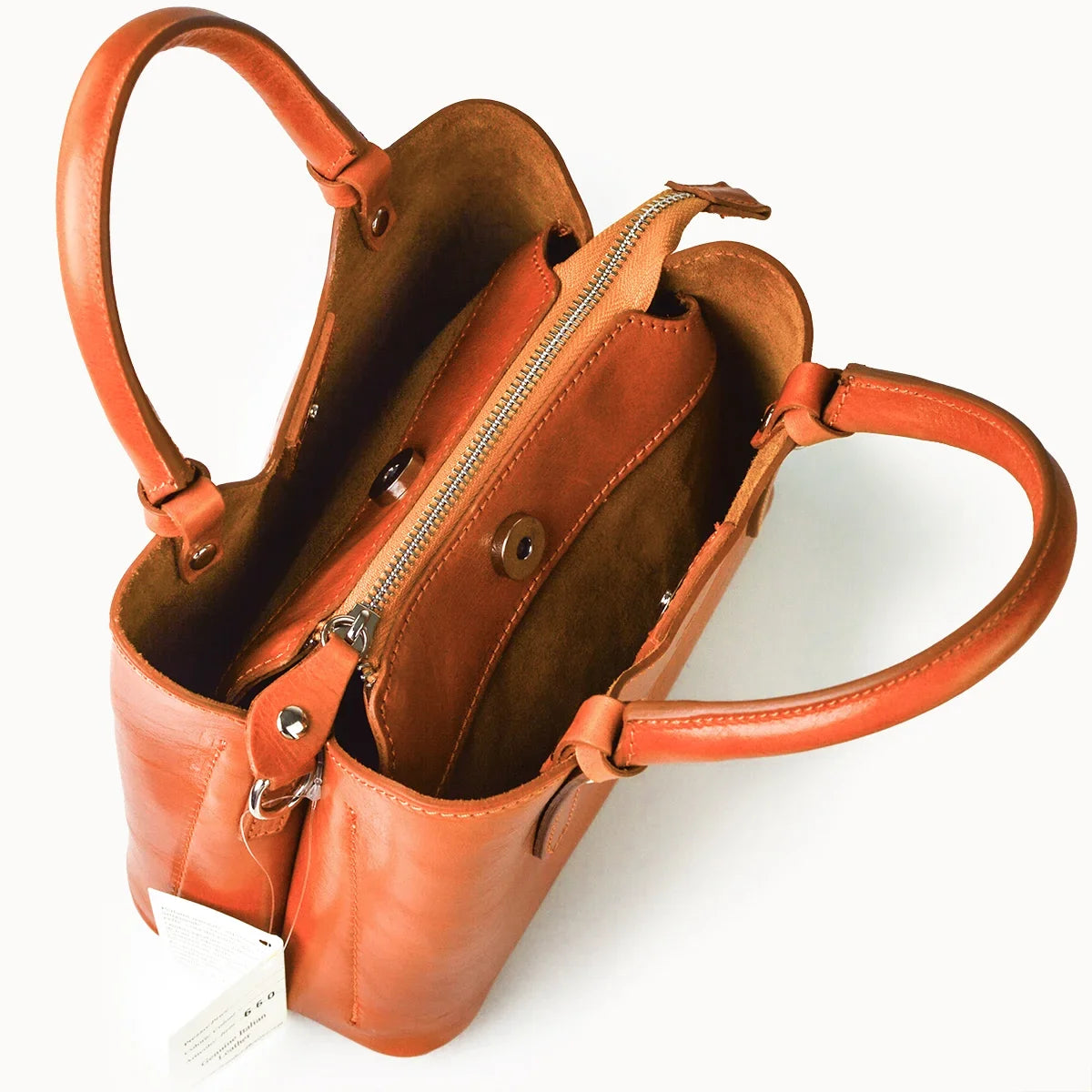 Mirabella Top Handle Bag, Italian Leather