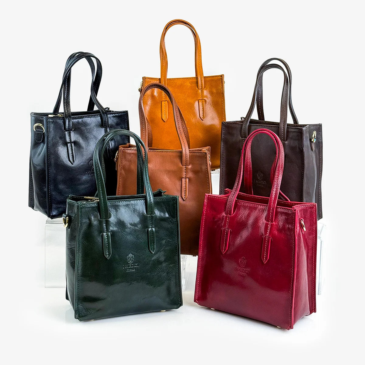 Lucia Small Rectangle Bag, Italian Leather