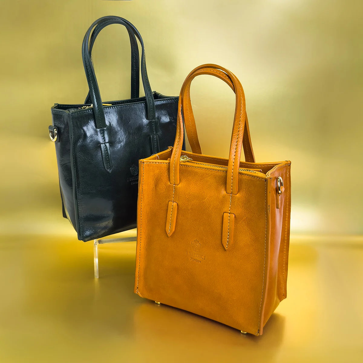 Lucia Small Rectangle Bag, Italian Leather