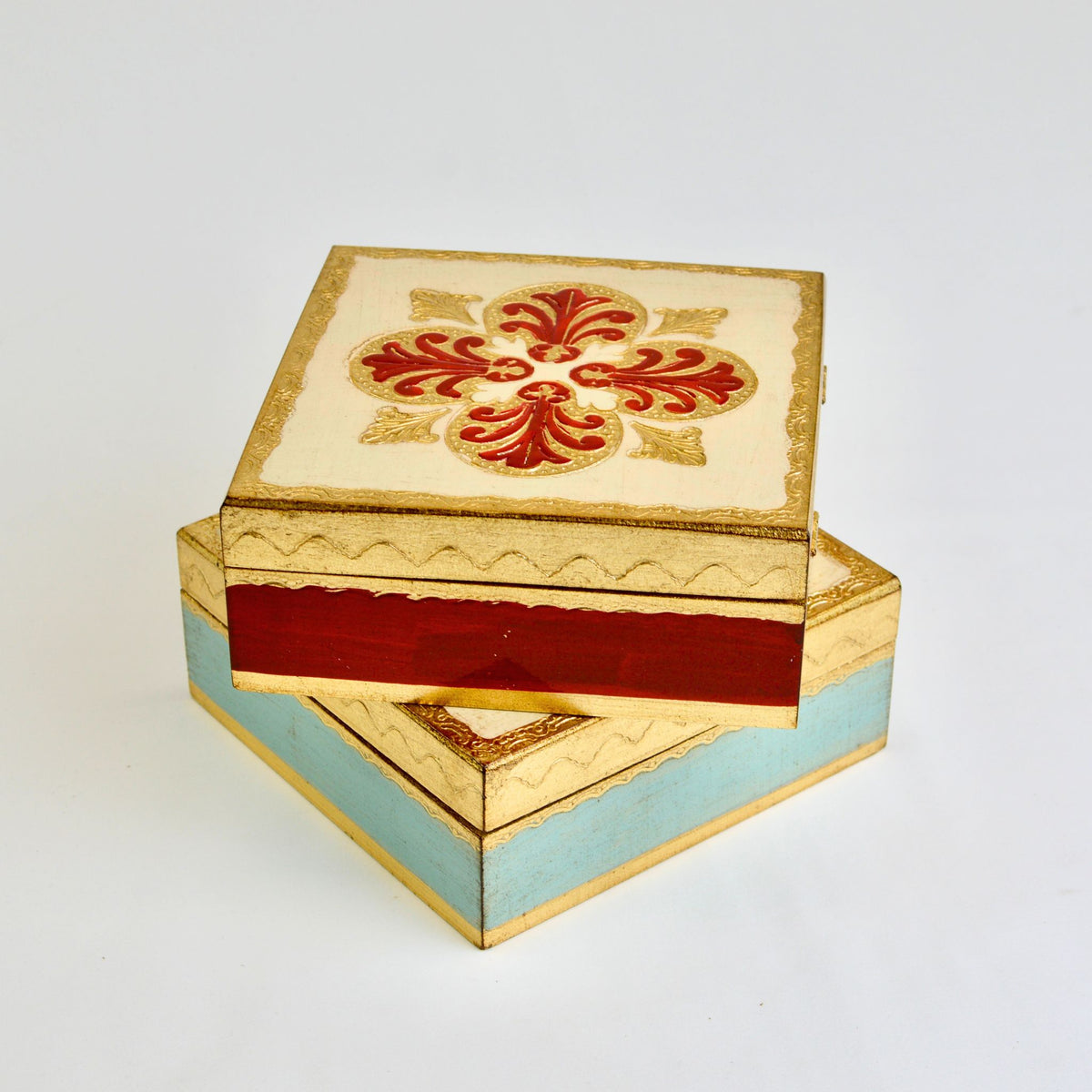 Florentine Carved Square 6x6 Jewelry/Storage Box - My Italian Decor