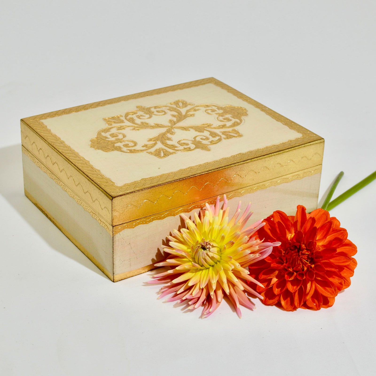 Florentine Carved Rectangle 8" x 10" Jewelry/Storage Box Large - My Italian Decor