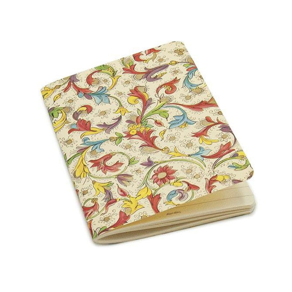 Set of four softcover journals with Florentine design, 4x6 inches, featuring intricate patterns on the covers, by My Italian Decor.