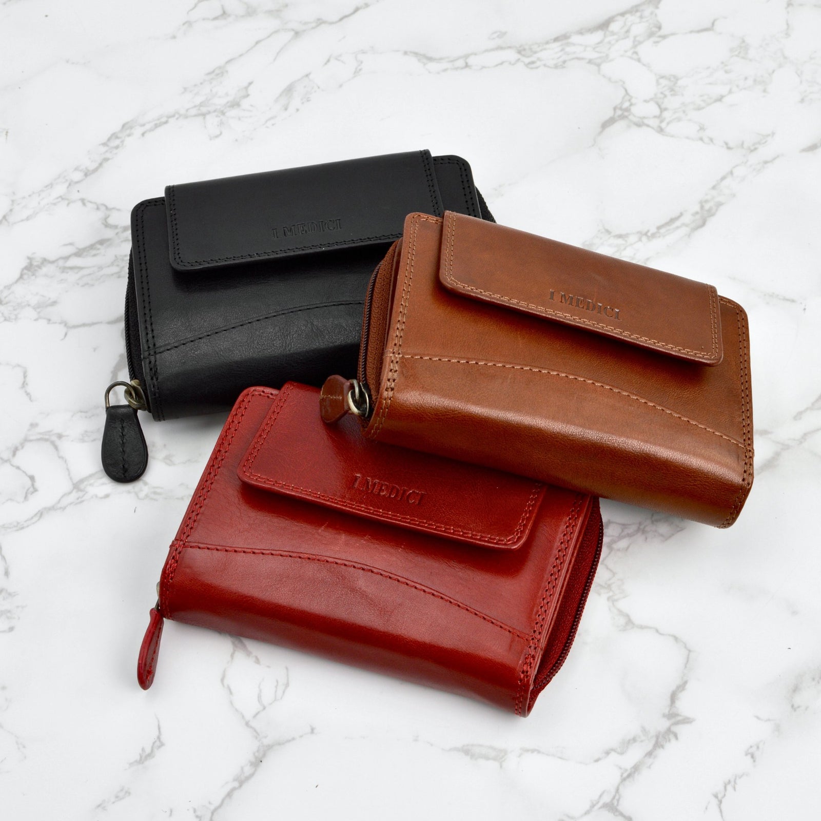 Giovanna Women's Italian Leather Bi-fold Wallet with Coin Pocket - My Italian Decor