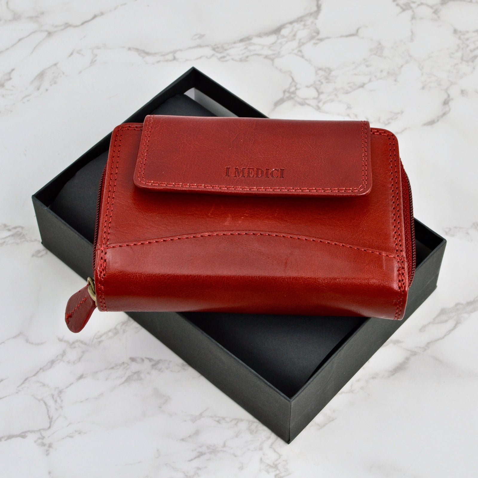 Giovanna Women's Italian Leather Bi-fold Wallet with Coin Pocket - My Italian Decor