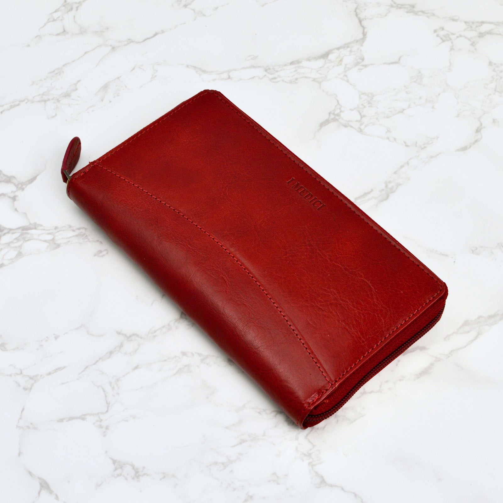 Gabriella Women's Italian Leather Zip Around Wallet - My Italian Decor