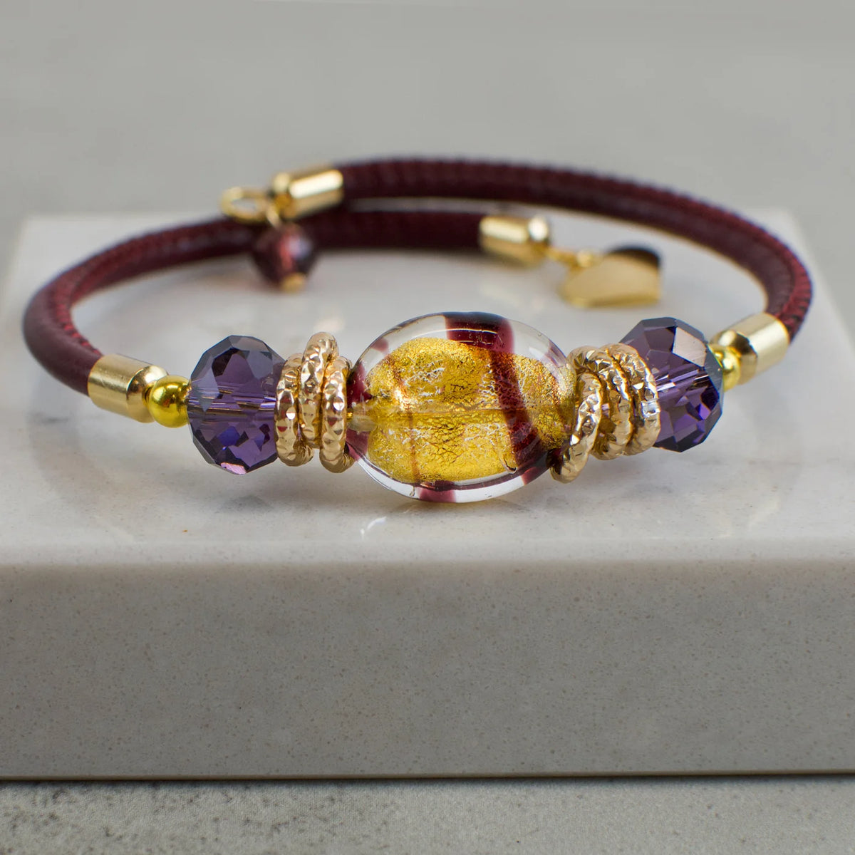 Murano Glass Adelina Beaded Bracelet, Made In Italy - My Italian Decor