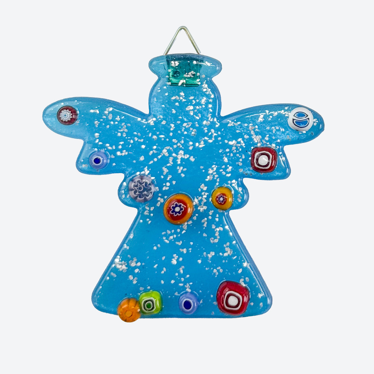 Murano Glass Angel Ornament Millefiori, Made in Italy