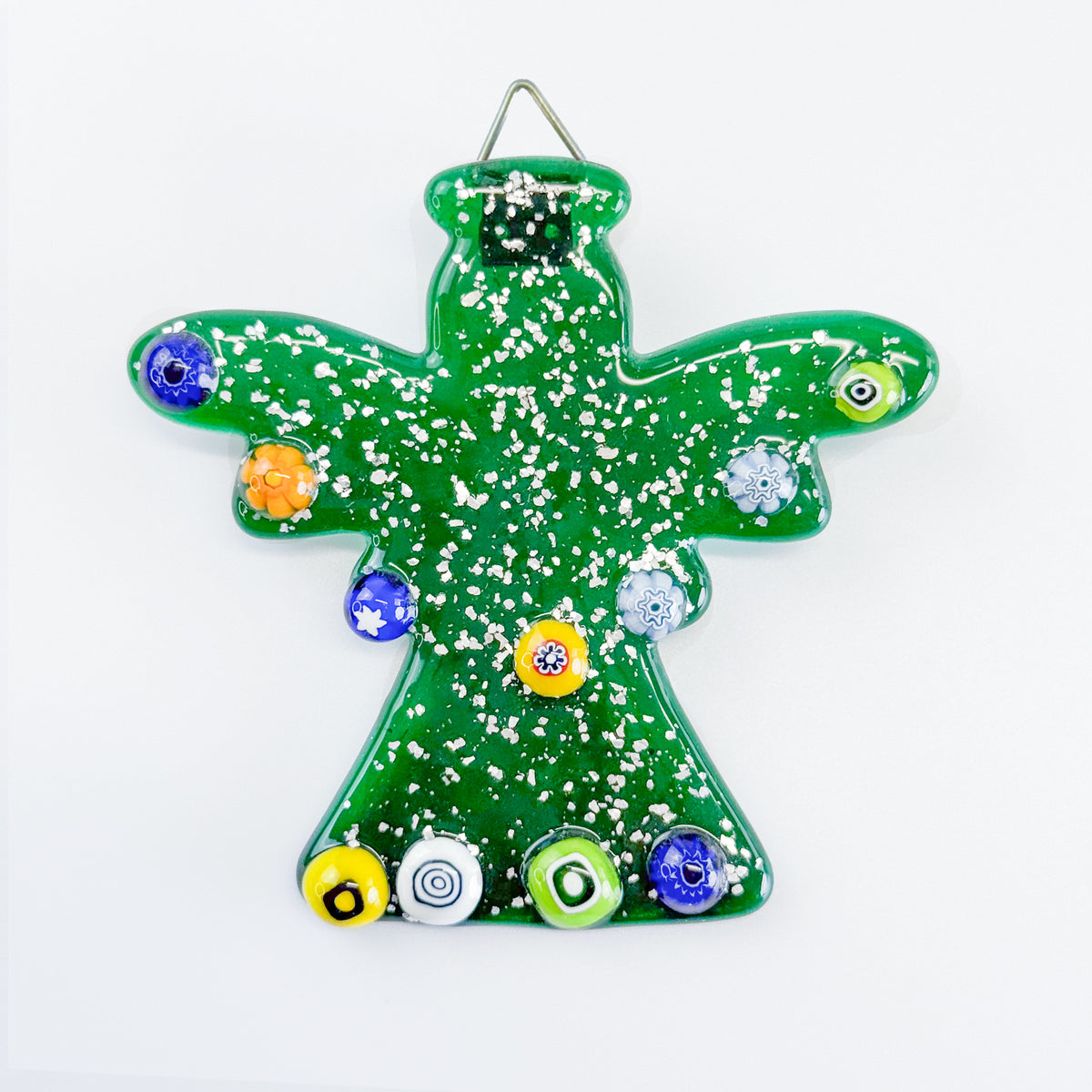 Murano Glass Angel Ornament Millefiori, Made in Italy