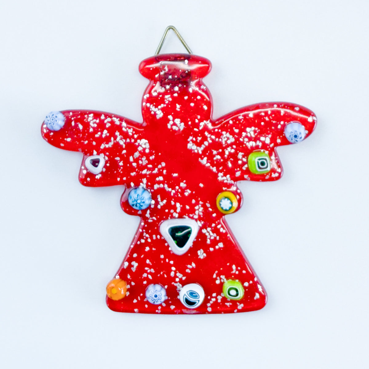 Murano Glass Angel Ornament Millefiori, Made in Italy
