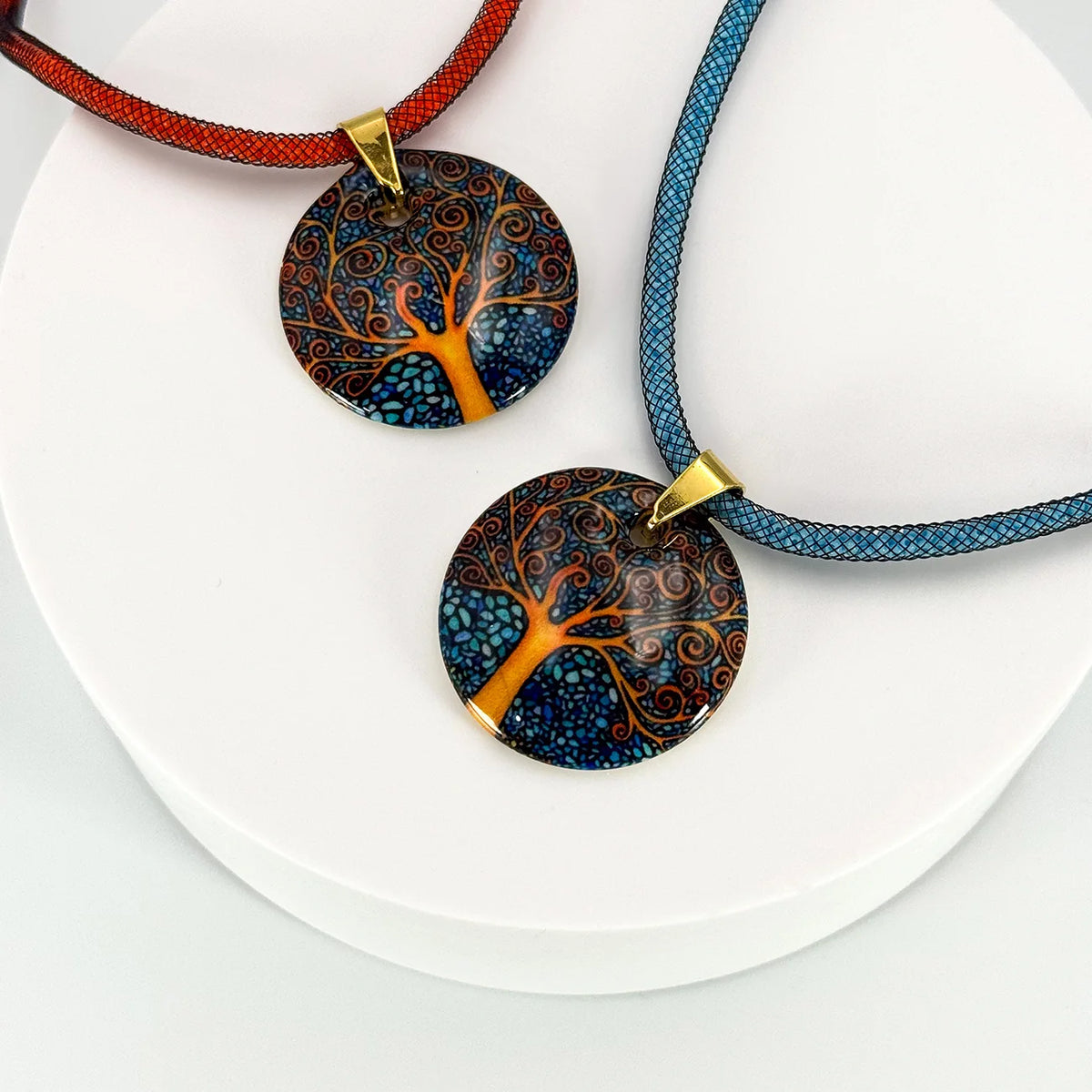 Art Pendant Necklace - Van Gogh, Gustav Klimt, Kandinsky