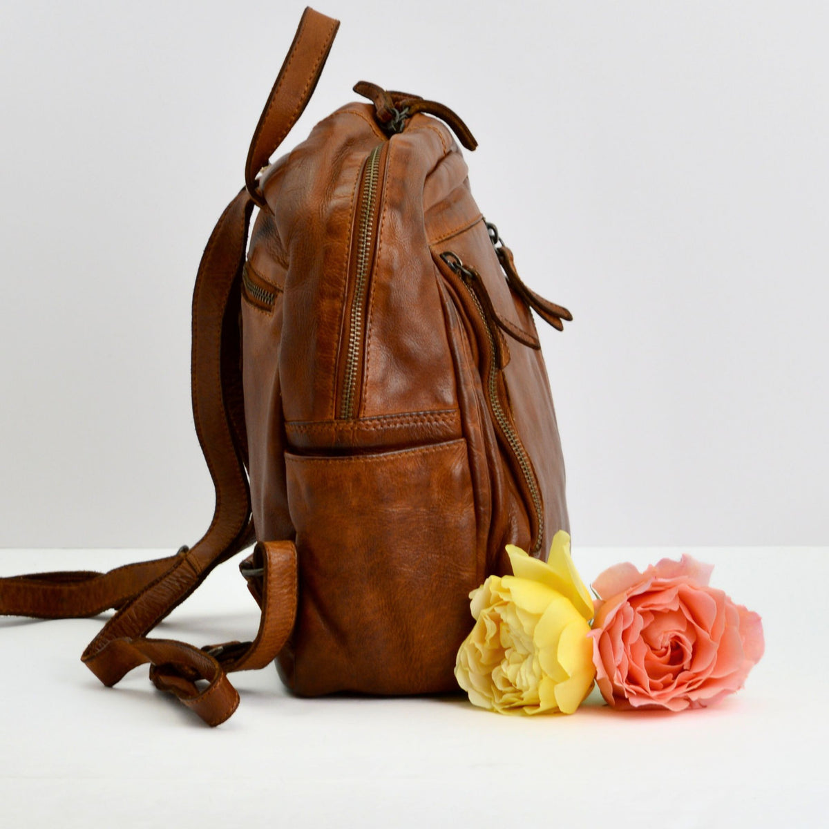Bari Italian Leather Backpack