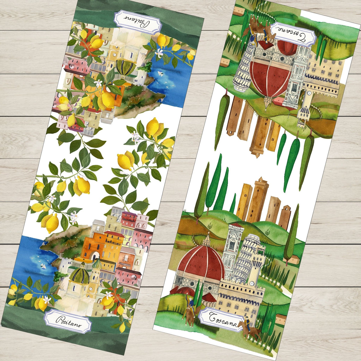 Bell&#39;Italia Table Runner, 100% Linen, Positano or Toscana, Made in Italy