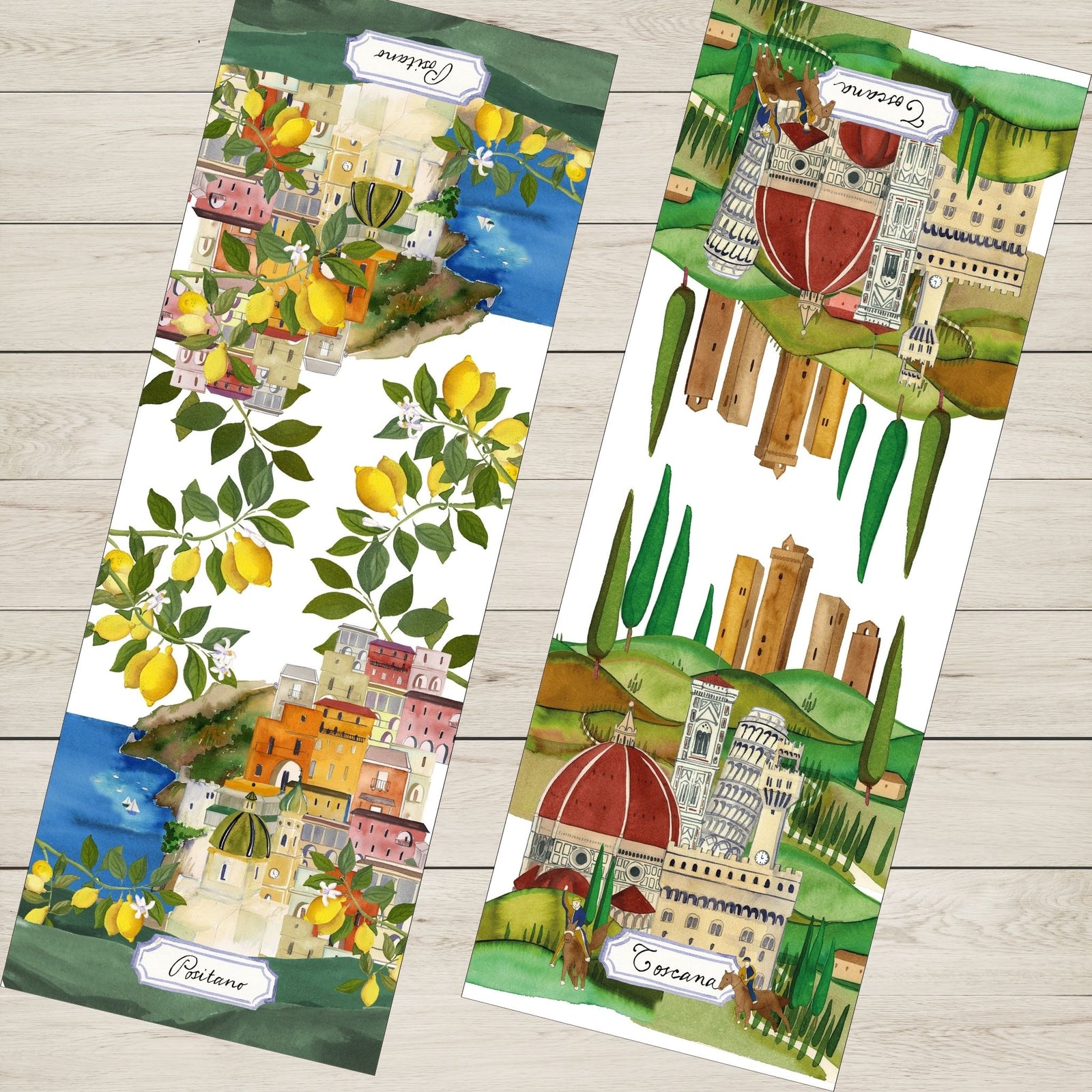 Bell'Italia Table Runner, 100% Linen, Positano or Toscana, Made in Italy - My Italian Decor