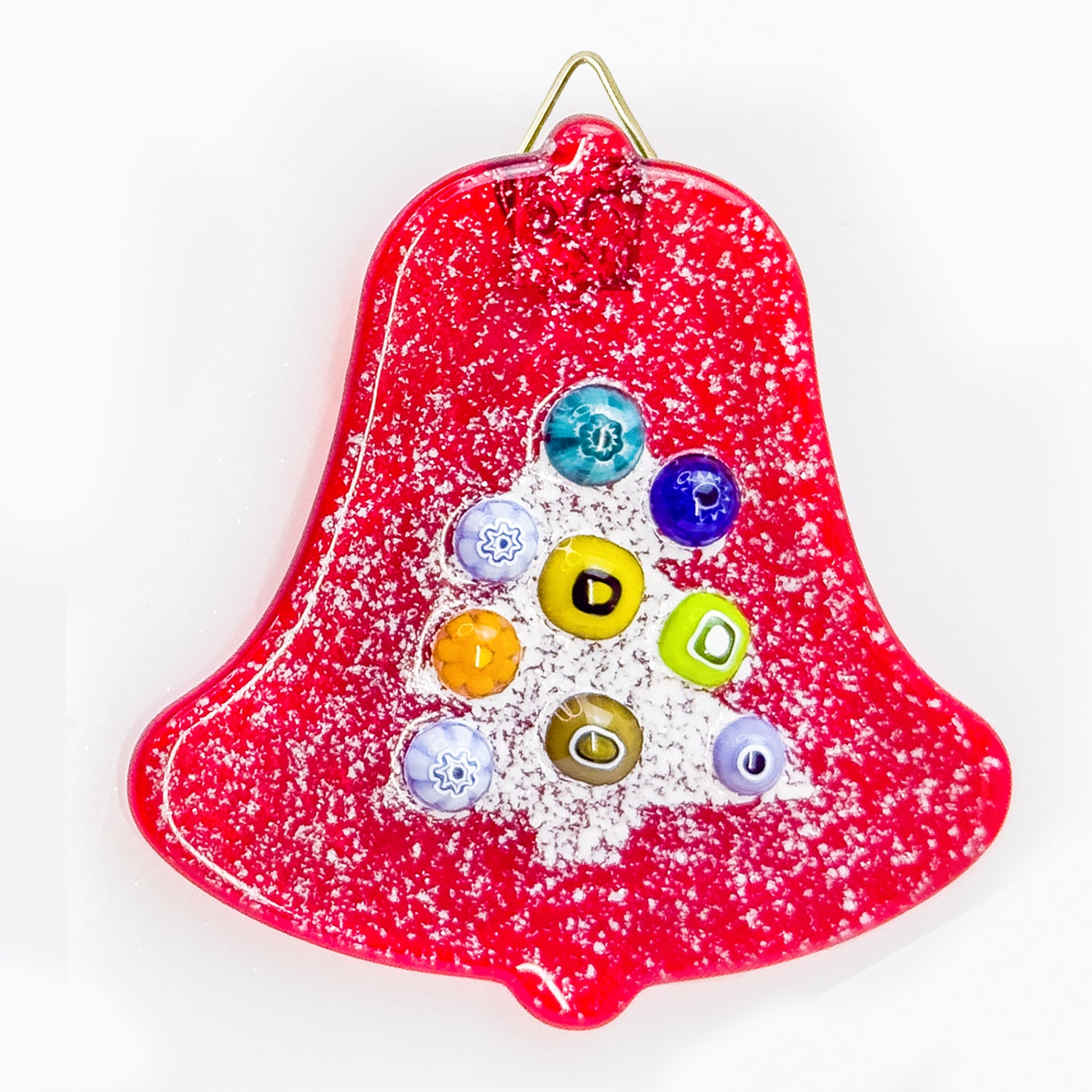 Murano Glass Ornament Millefiori Tree, Bell, Made in Italy - My Italian Decor